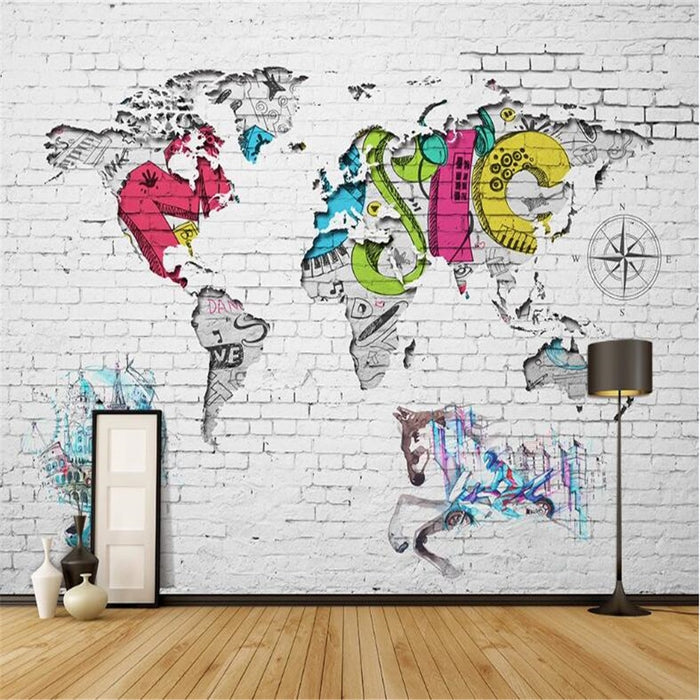 3D World map wallpaper