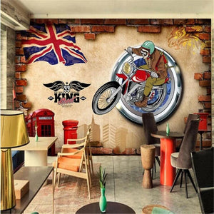 3D Retro British Motorcycle Wallpaper