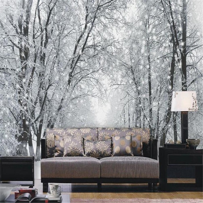 White Winter Forest Wallpaper
