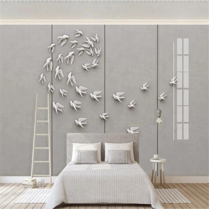 3D Relief bird wallpaper