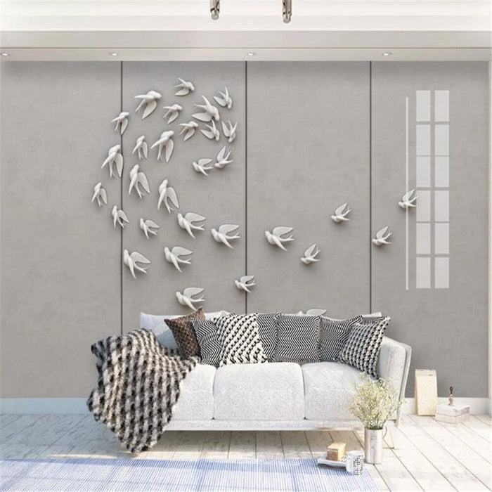 3D Relief bird wallpaper