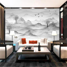 Chinese Style Foggy Mountain Peak Wallpaper