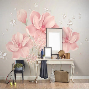 3D Simple Floral Arrangement Wallpaper