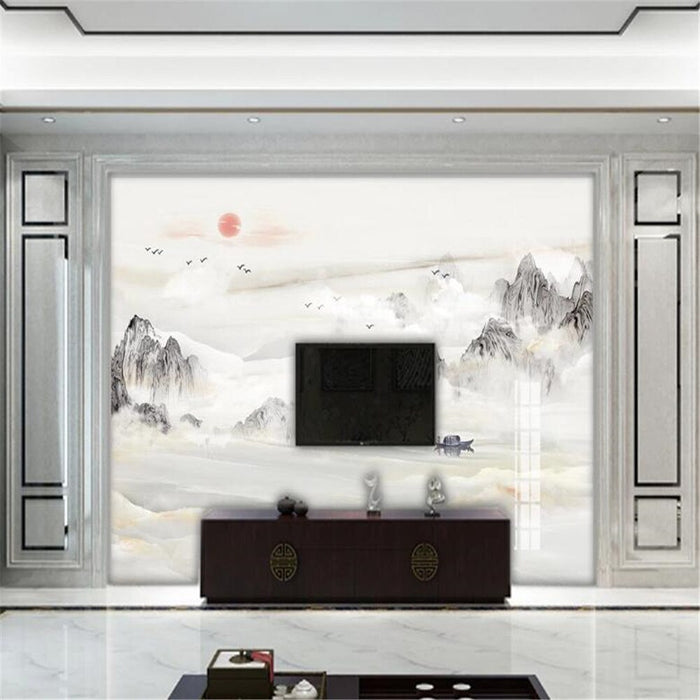 3D Mingzhi mural wallpaper