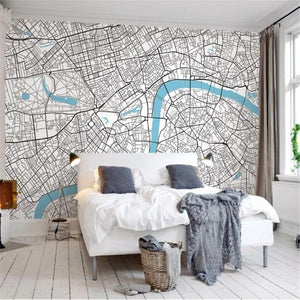 Fashionable London Map Wallpaper
