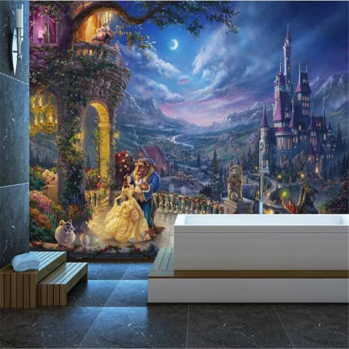 3D Fantasy Castle Peel And Stick Wallpaper