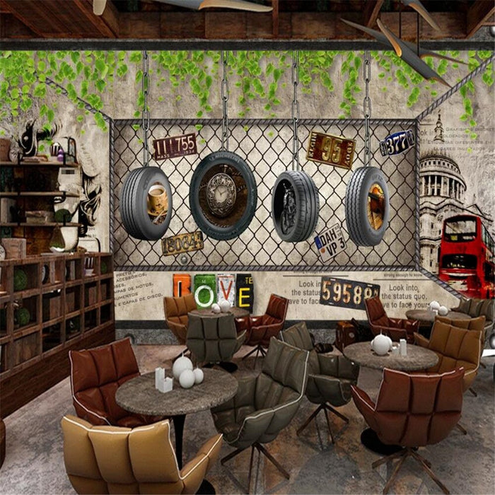 3D Monroe coffee shop wallpaper