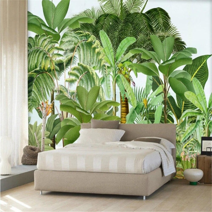 Large Tropical Rainforest Leaves Wallpaper