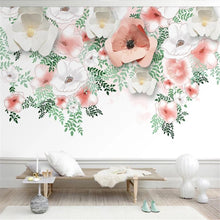 3D Idyllic beautiful flowers wallpaper