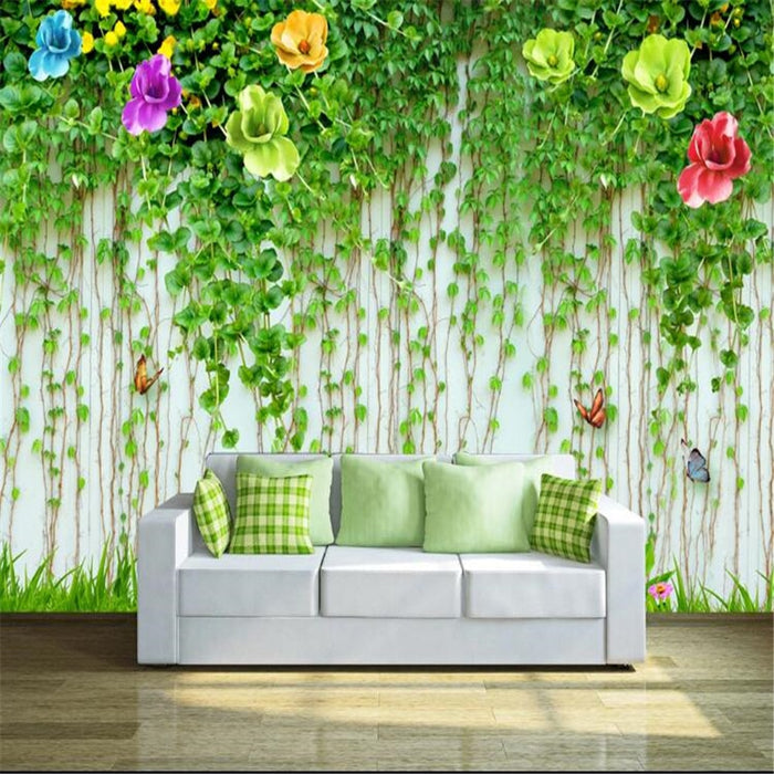 3D Vine wall wallpaper