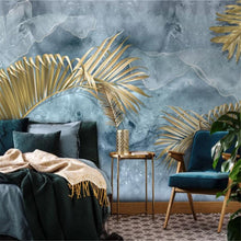 3D Fresh golden leaves wallpaper