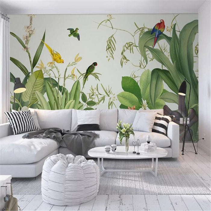3D Fresh tropical plants wallpaper