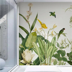 3D Fresh tropical plants wallpaper