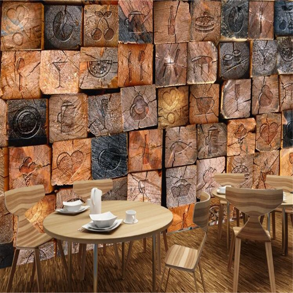 3D Wood block wallpaper – My Original Wallpaper