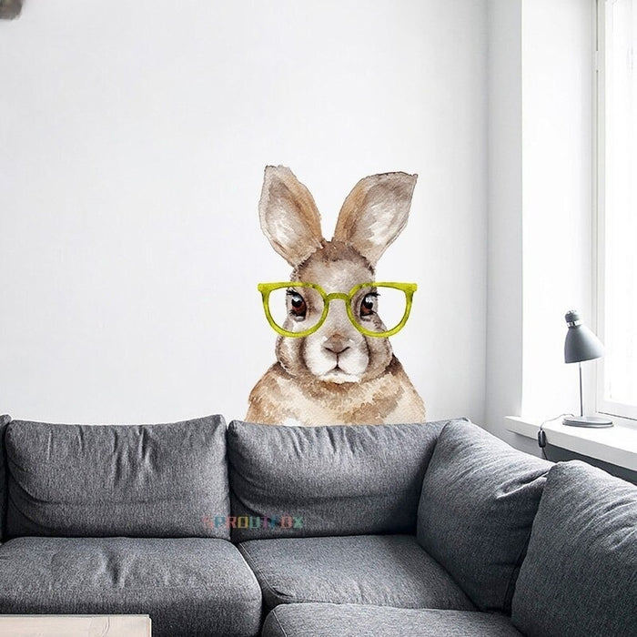 Rabbit With Big Eyes Wall Stickers For Kids