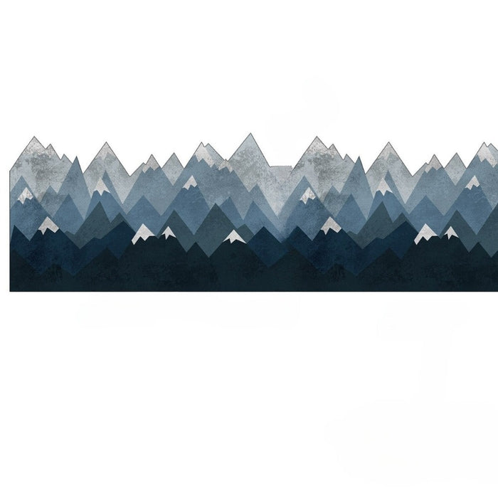 Blue Grunge Mountain Wall Sticker for Kids Room