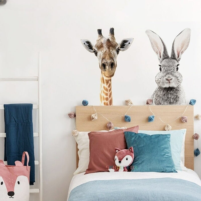 Cartoon Animals Wall Stickers For Home Decor