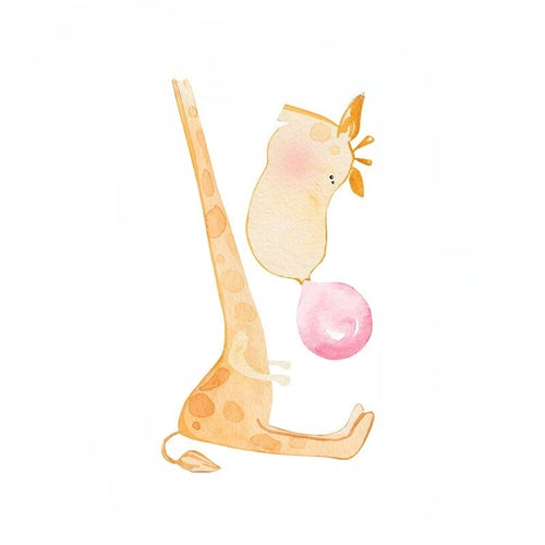 Giraffe Blowing Bubbles Wall Stickers For Home Decor