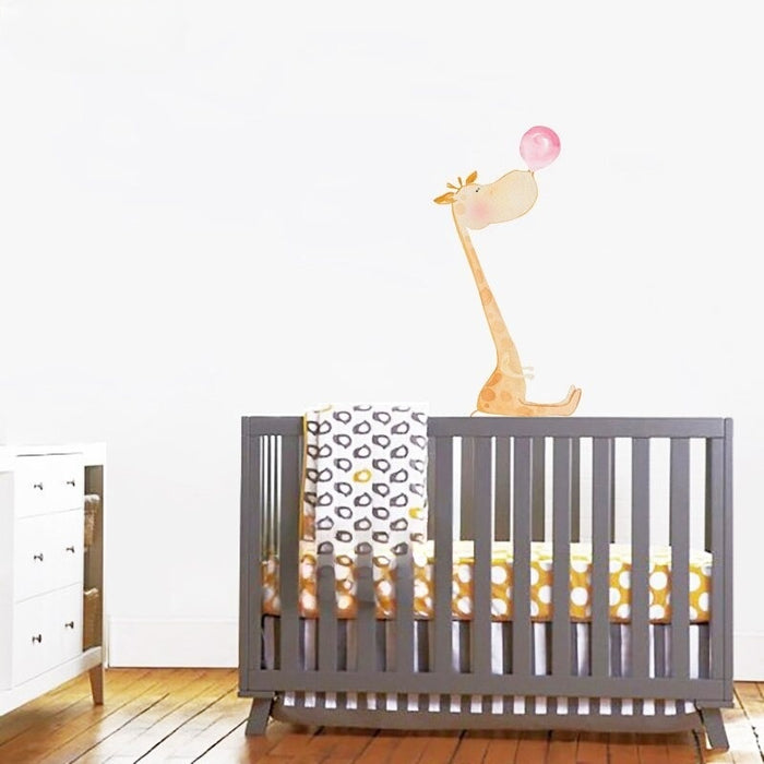 Giraffe Blowing Bubbles Wall Stickers For Home Decor