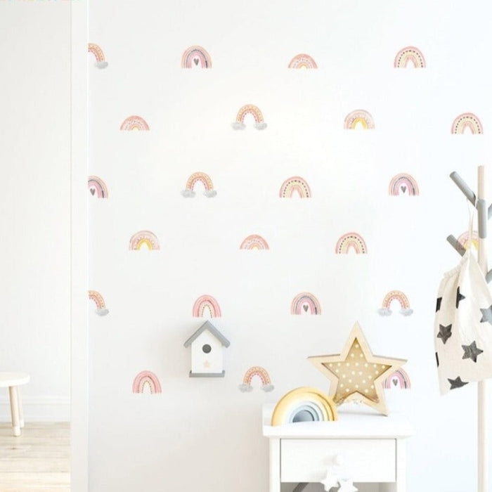 Pink Rainbow Removable Wall Stickers