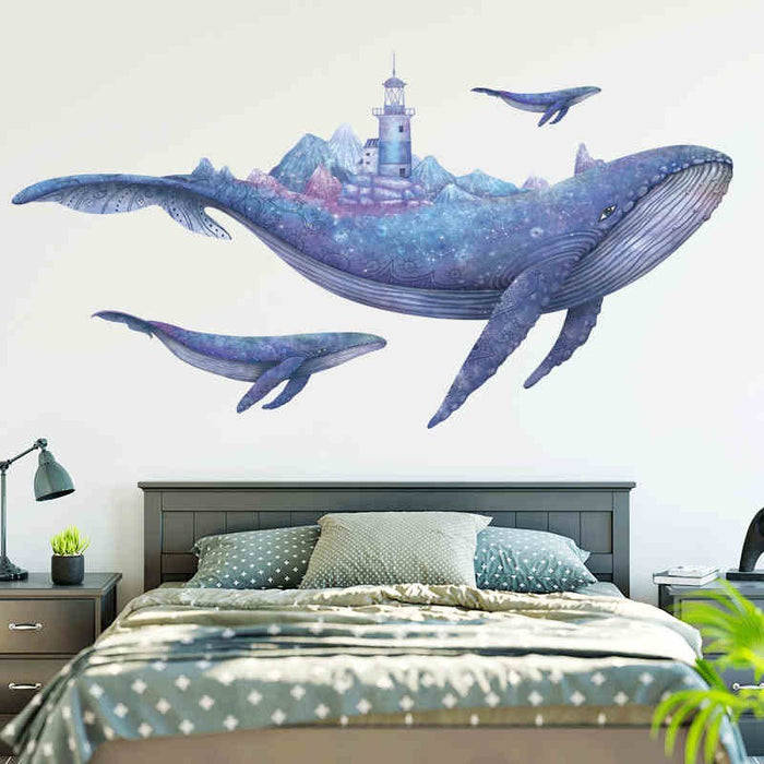Whale Coral Wall Sticker For Home Decor
