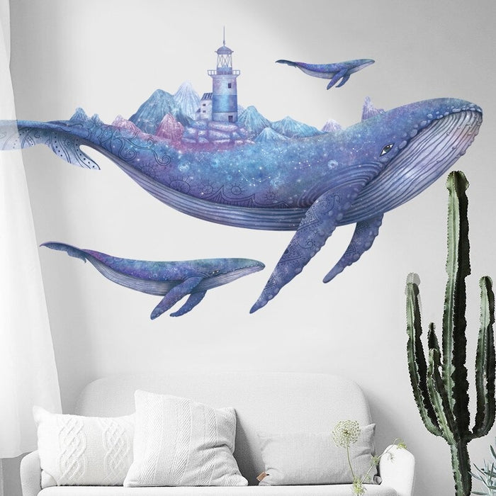 Whale Coral Wall Sticker For Home Decor