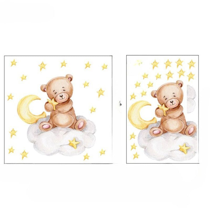Bear with Stars Cartoon Animals Stickers