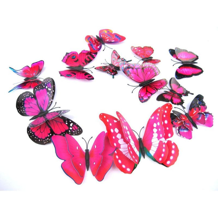 12 Piece Set Creative 3D Butterfly Wall Sticker