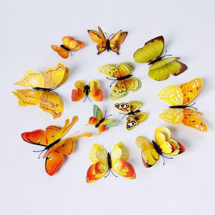 12 Piece Set Creative 3D Butterfly Wall Sticker