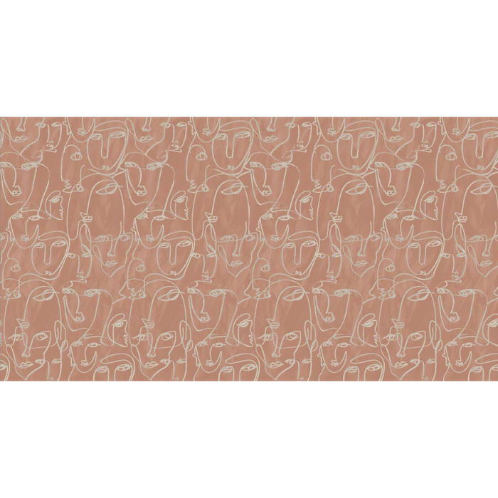 Light Brown Abstract Long Face Painting Wallpaper