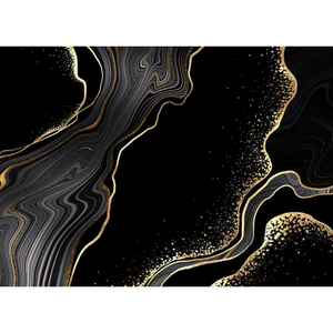 Black And Gold Alcohol Ink Pattern Wallpaper