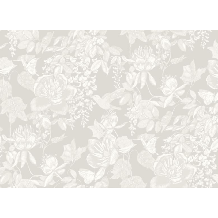 Classic Beige Flower Design Wallpaper