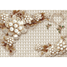 Flower Design With Pearls Wallpaper