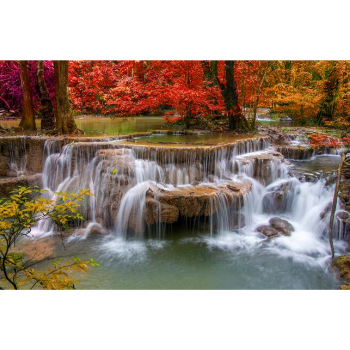 Precious Autumn Waterfall Wallpaper
