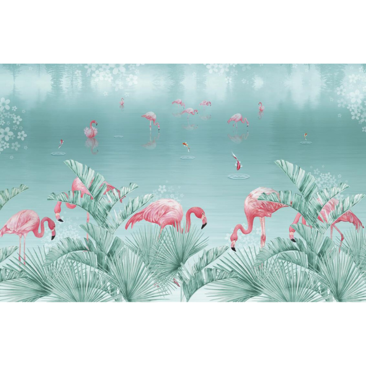 Precious Colorful Flamingos Wallpaper