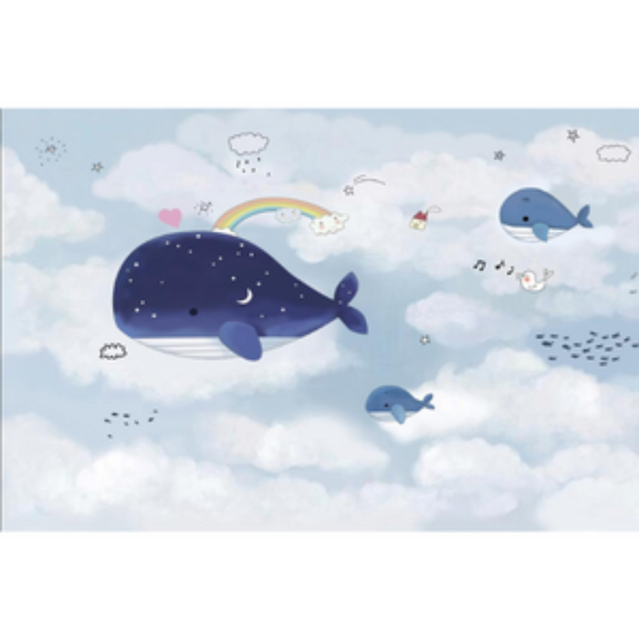 Great and Adorable Whales In The Sky Wallpaper