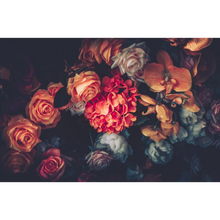 Realistic Carnations and Roses Wallpaper