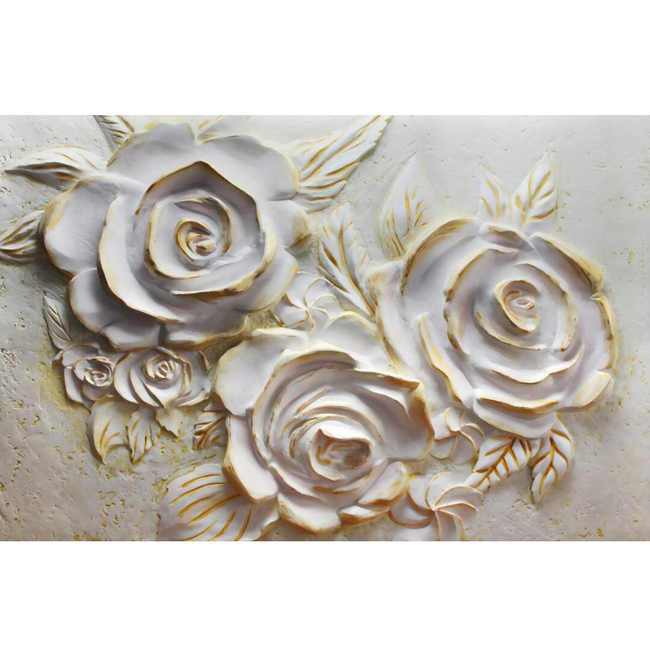 Embossed Roses Wallpaper