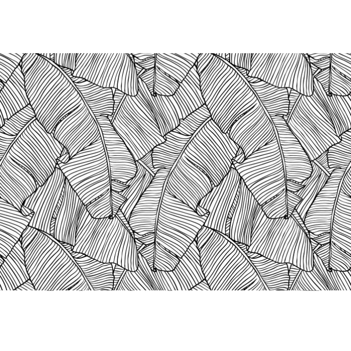 Striped Textured Leaves Wallpaper