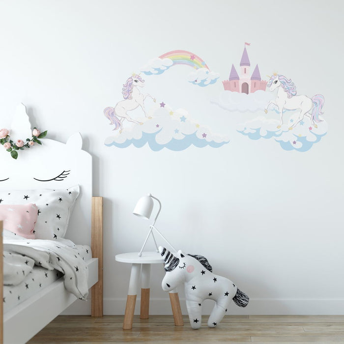 Unicorn and The Castle Wall Stickers For Home Decor