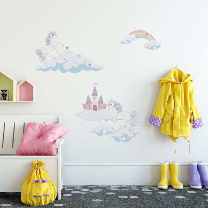 Unicorn and The Castle Wall Stickers For Home Decor